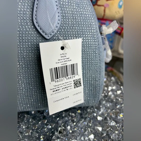 Kate Spade Madison Studded Denim Small Dolly Duffle NWT - Picture 15 of 17
